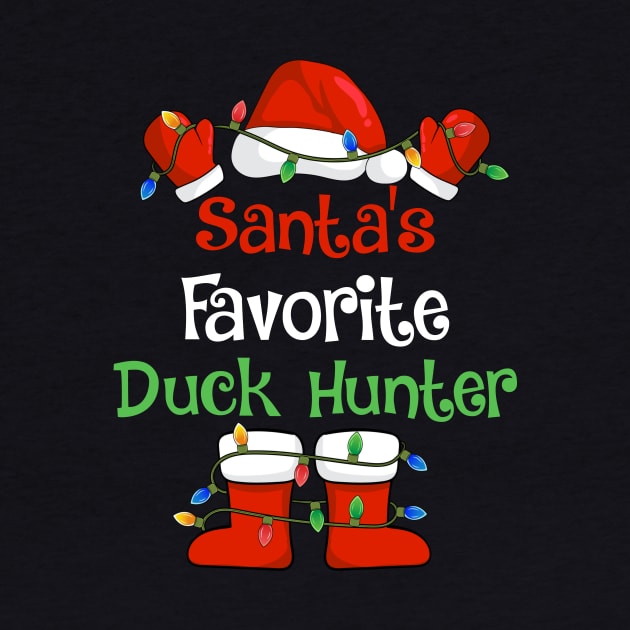 Santa's Favorite Duck Hunter Funny Christmas Pajamas by cloverbozic2259lda